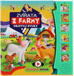 Knížka zvuková Zvířata z farmy 19x20cm na baterie Zvuk