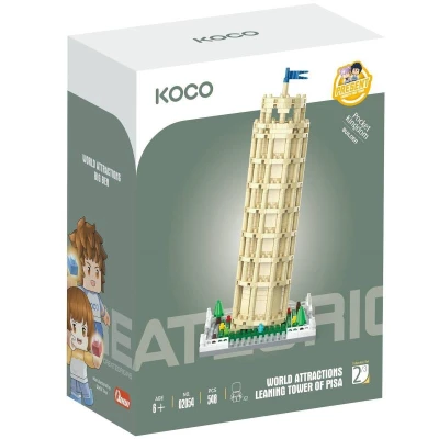 KOCO Stavebnice kostky Šikmá věž v Pise 548dílků KOCO Stavebnice kostky Šikmá věž v Pise 548dílků