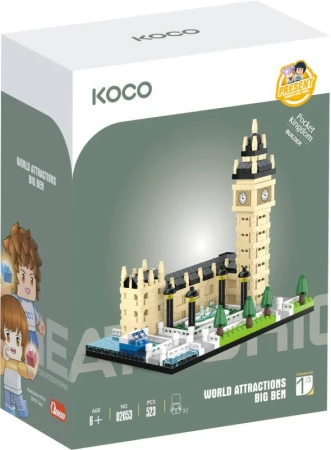 KOCO Stavebnice mini Big Ben 523 dílků + 2 figurky plast v krabici KOCO Stavebnice mini Big Ben 523 dílků + 2 figurky plast v krabici