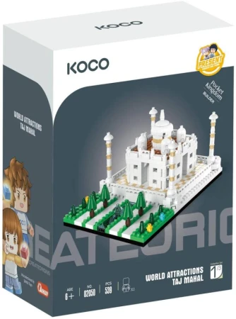 KOCO Stavebnice mini Taj Mahal 539 dílků + 2 figurky plast v krabici KOCO Stavebnice mini Taj Mahal 539 dílků + 2 figurky plast v krabici