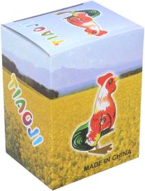 Kohout natahovací kovový 8cm na klíček retro v krabici