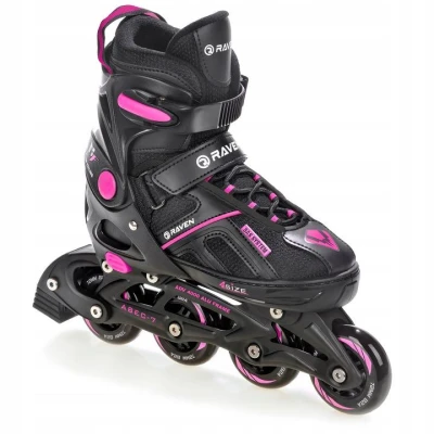 Raven Pulse black/fuchsia dětské kolečkové brusle