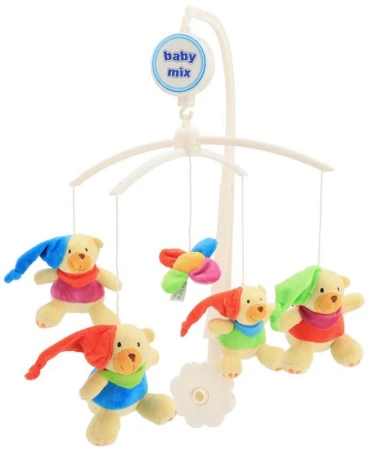 Kolotoč baby nad postýlku medvídci s melodiemi Zvuk pro miminko
