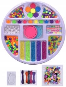 Korálky navlékací kreativní sada výroba náramků dětská bižuterie v kufříku