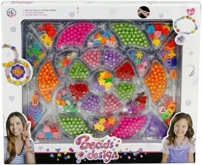 Korálky navlékací s přívěsky kreativní set výroba dětská bižuterie