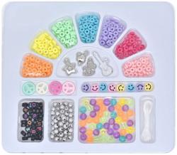 Korálky navlékací s přívěsky kreativní set výroba dětské fashion bižuterie