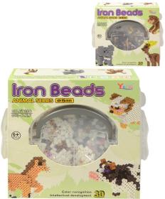 Korálky zažehlovací zvířátka 3D objekty set 1600ks 2 druhy v přenosném boxu