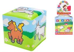 Kostka 7 x 7 cm měkká edukační zvířata