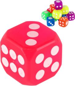 Kostka hrací svítící silikonová barevná neonová na baterie Světlo 6 barev Kostka hrací svítící silikonová barevná neonová na baterie Světlo 6 barev