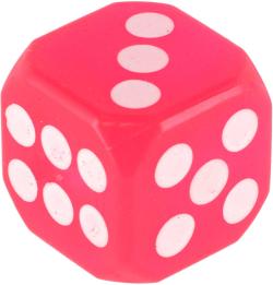 Kostka hrací svítící silikonová barevná neonová na baterie Světlo 6 barev