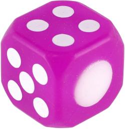 Kostka hrací svítící silikonová barevná neonová na baterie Světlo 6 barev