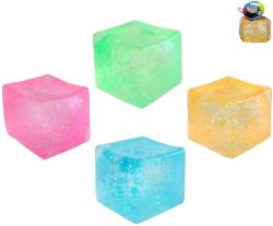 Kostka mačkací strečová antistresová 7,5cm ECO kubus 4 barvy