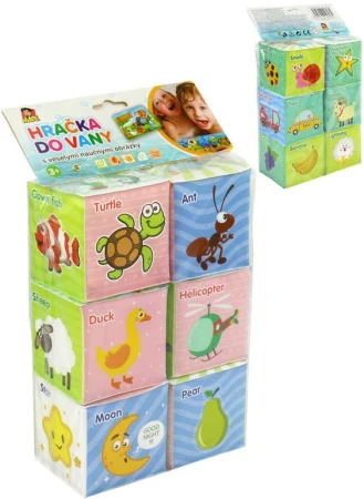 Kostky soft měkké obrázkové 7cm do vany do vody set 6 kusů v sáčku Kostky soft měkké obrázkové 7cm do vany do vody set 6 kusů v sáčku
