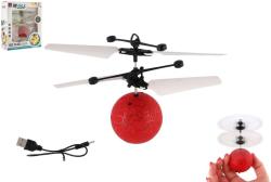 Koule vrtulníková červená ovládání pohybem ruky na baterie USB Světlo