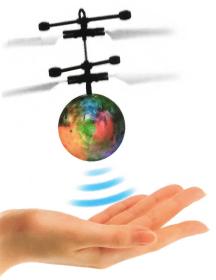 Koule vrtulníková vznášedlo na baterie ovládání pohybem ruky USB LED Světlo