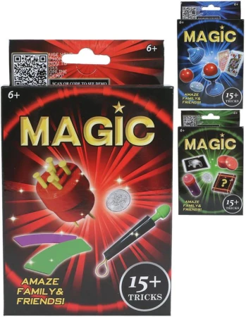 Kouzelnická dětská sada Magic 15 triků v krabičce 3 druhy Kouzelnická dětská sada Magic 15 triků v krabičce 3 druhy