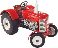 Kovap Traktor Zetor 50 Super model 1:25 červený plechový na klíček kov 0385