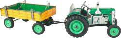 Kovap Traktor Zetor retro model 1:25 plechový Zelený na klíček Kov 0395