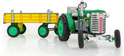 Kovap Traktor Zetor retro model 1:25 plechový Zelený na klíček Kov 0395