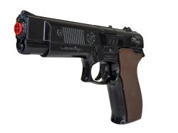 Kovová pistole serie 023 na kapslíkové kotoučky černá s pouzdrem