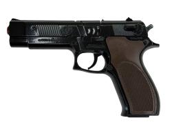 Kovová pistole serie 023 na kapslíkové kotoučky černá s pouzdrem