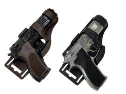 Kovová pistole serie 023 na kapslíkové kotoučky černá s pouzdrem