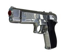 Kovová pistole serie 023 na kapslíkové kotoučky chromová s pouzdrem