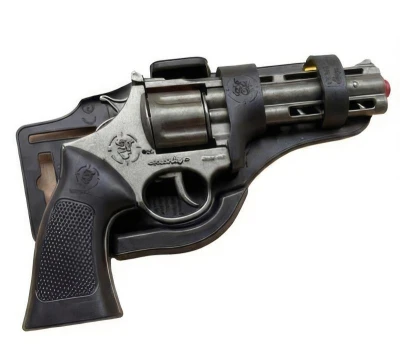Kovový revolver serie 017 na kapslíkové kotoučky antracit s pouzdrem Kovový revolver serie 017 na kapslíkové kotoučky antracit s pouzdrem