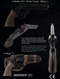 Hafotoys kovový kapslíkový revolver stříbrný