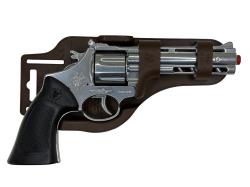 Hafotoys kovový kapslíkový revolver stříbrný