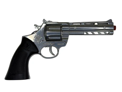 Hafotoys kovový kapslíkový revolver stříbrný