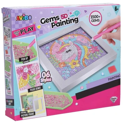 Kreativní set obraz s kamínky panda 17cm