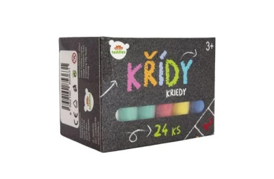 Křídy chodníkové barevné kulaté set 24ks v krabičce