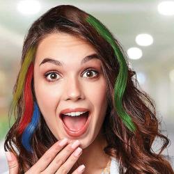 Křídy dětské na vlasy duhové barevné Rainbow set 4ks v krabici
