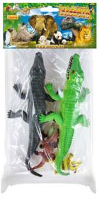 Krokodýli barevní set 5ks zvířátka figurky v sáčku plast