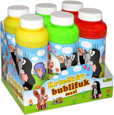 KRTEK (Krteček) Bublifuk maxi 240ml bublifukovač v plastové láhvi 3 barvy