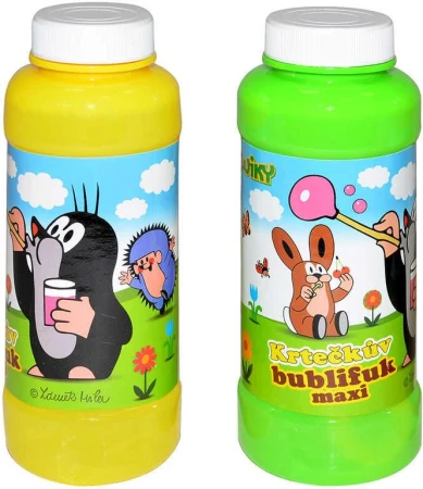 KRTEK (Krteček) Bublifuk maxi 240ml bublifukovač v plastové láhvi 3 barvy