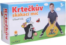 KRTEK (Krteček) Míč skákací 40cm žluté dětské hopsadlo s držadly