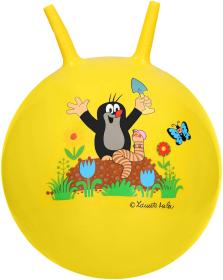 KRTEK (Krteček) Míč skákací 40cm žluté dětské hopsadlo s držadly