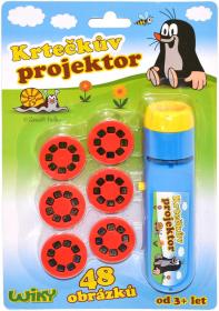 KRTEK (Krteček) Mini projektor na baterie 48 snímků Světlo na kartě