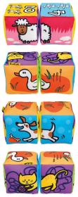 Ks Kids Baby soft kostky textilní 2ks zvířátka počítání na baterie Zvuk