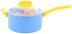 Kuchyňská dětská sada hrnec 28cm s náčiním a maketami potravin plast