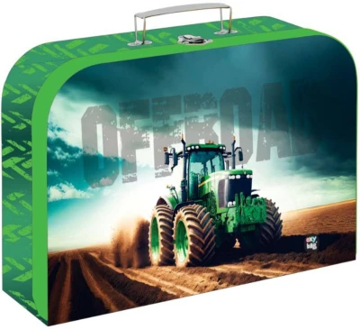 Kufřík dětský školní kartonový Traktor 34x23x10cm lamino