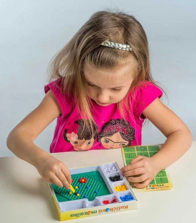 Kuličková mozaika malá kreativní set 250ks kuliček s předlohami a pinzetou