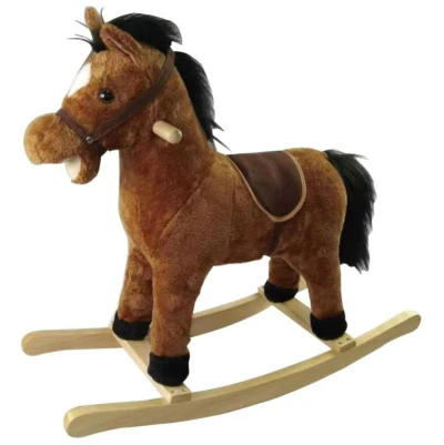 Kůň houpací hnědý plyšový 71 cm Kůň houpací hnědý plyšový 71 cm