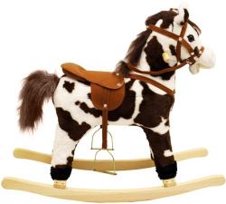 Kůň houpací s efekty 71x30x62cm strakatý grošák na baterie dřevo/textil Zvuk