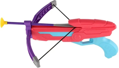 Kuše růžová dívčí 27cm + 3 soft šípy na přísavku v krabici