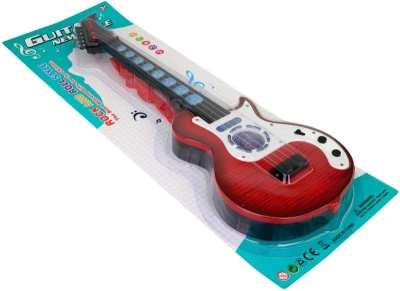Kytara dětská elektrická rocková s hudbou na baterie Světlo Zvuk