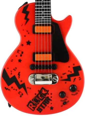 Kytara dětská rocková elektrická na baterie Světlo Zvuk (hudební nástroje)