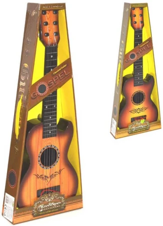 Kytara gospel klasická dětská s trsátkem 59cm 2 druhy v krabici plast Kytara gospel klasická dětská s trsátkem 59cm 2 druhy v krabici plast